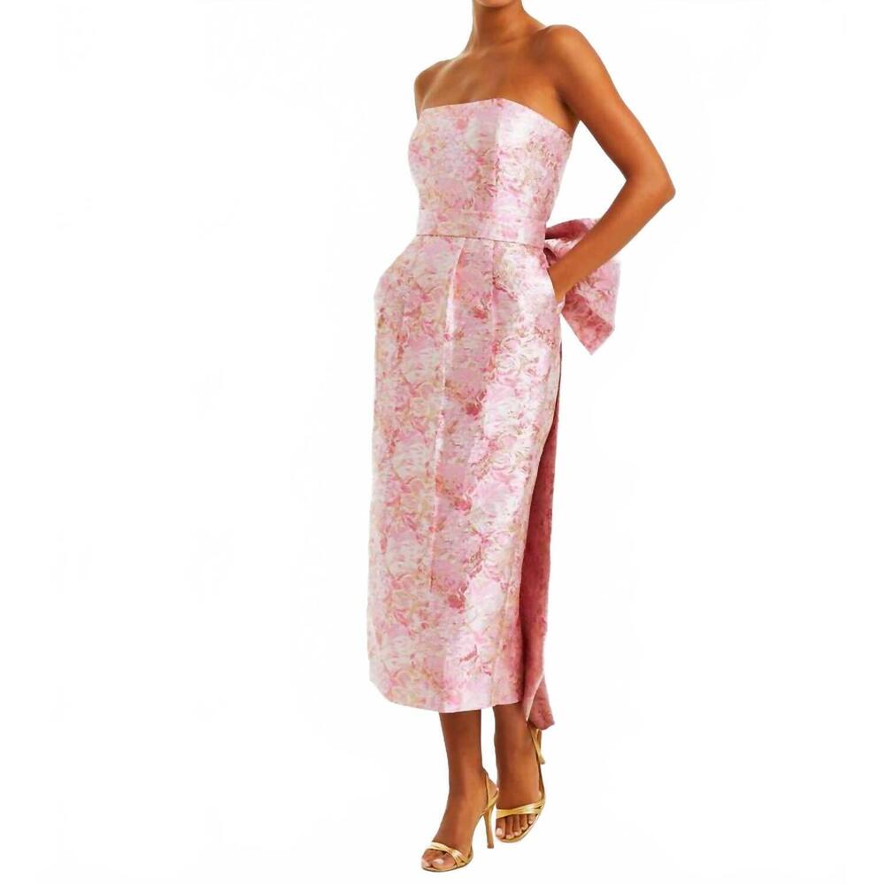 NEW MESTIZA NEW YORK lorena dress in pink/gold